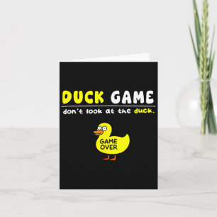 Carte Jeu de canard drôle Ne regardez pas Game Over Garç