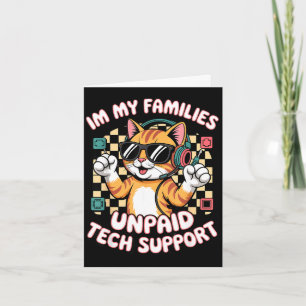 Carte Jeu de chat tigré orange de soutien technique PC d