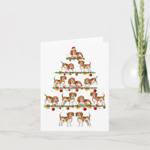 Carte Jeu de famille fixe Noël correspondant Chien Beagl