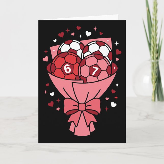 Carte Jeu de foot de la Saint-Valentin Amour pour footba (Devant)
