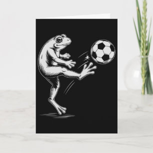 Carte Jeu de foot mignon grenouille objectif enfants mam