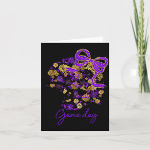 Carte Jeu de football floral jour férié fille équipe Sri