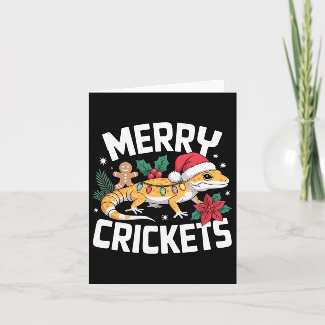 Carte Jeu de Noël Cute Leopard Gecko (Devant)