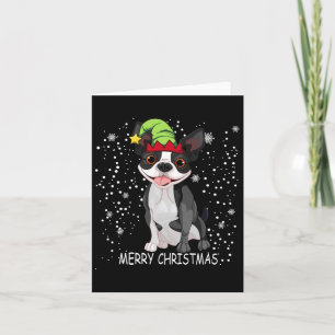 Carte Jeu de Noël de chien de Terrier de Boston Jeu de N