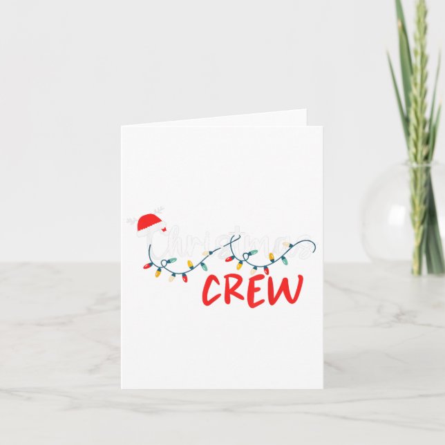 Carte Jeu de Noël Éclairage Famille Correspondant Pyjama (Devant)