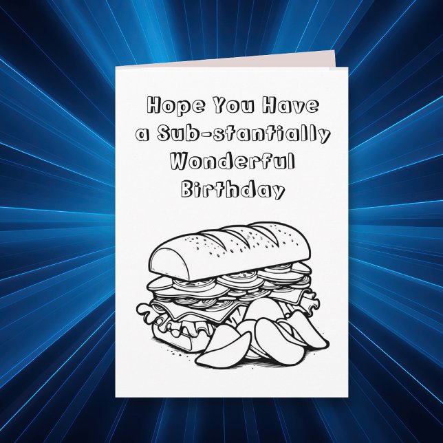 Carte Jeu de page de coloriage amusant | Joyeux annivers (Créateur téléchargé)