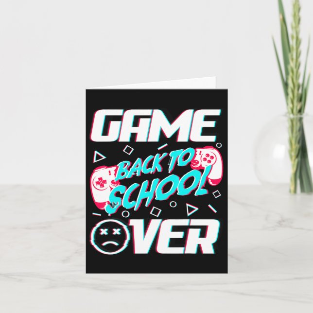 Carte Jeu De Retour À L'École Premier Jour D'Enseignemen (Devant)