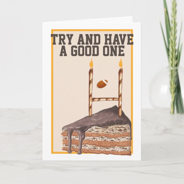 Carte Jeu De Rugby Essayez D'Avoir Un Bon Anniversaire S (Devant)