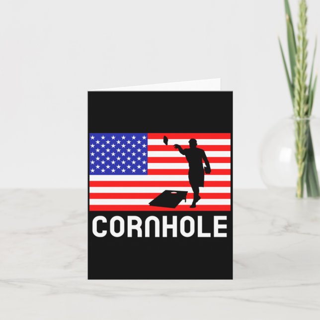 Carte Jeu de société Cornhole Hommes Femmes Drapeau amér (Devant)