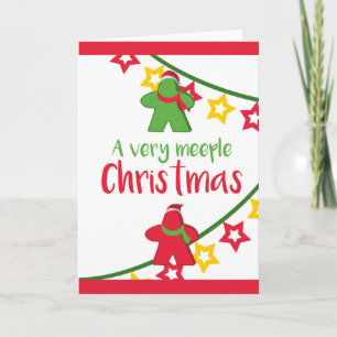 Carte Jeu de société Meeple Noël