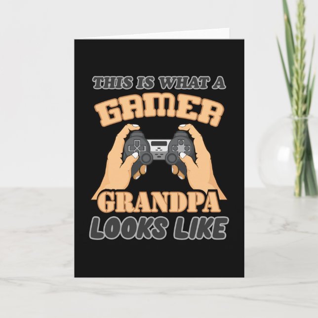 Carte Jeu Jeu Gamer Papa Daddy Console Idée cadeau (Devant)