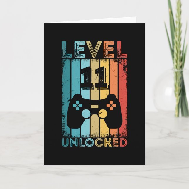 Carte Jeu niveau 11 déverrouillé 11e anniversaire Gift G (Devant)