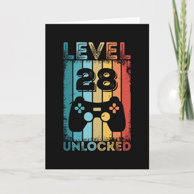 Carte Jeu niveau 28 déverrouillé 28e anniversaire Jeu ca (Devant)