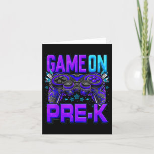 Carte Jeu Sur Chemise Pré-k Retour À L'École Niveau Pré-
