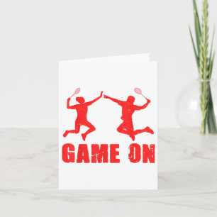 Carte Jeu Sur Graphic Badminton Joueur Navette Sports Sm