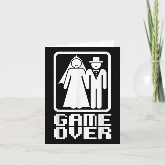 Carte Jeu sur la chemise drôle Mariage marié Groom Gamer (Devant)