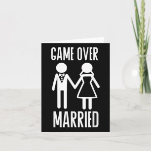 Carte Jeu sur mariée mariée Mariage mariée Groom vient d
