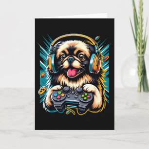 Carte Jeu vidéo casque Pékinese jeu 