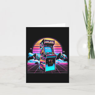 Carte Jeu vidéo d'arcade rétro vintage 70s 80s 90s Ancie