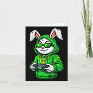 Carte Jeu vidéo de lapin drôle pour les garçons filles h