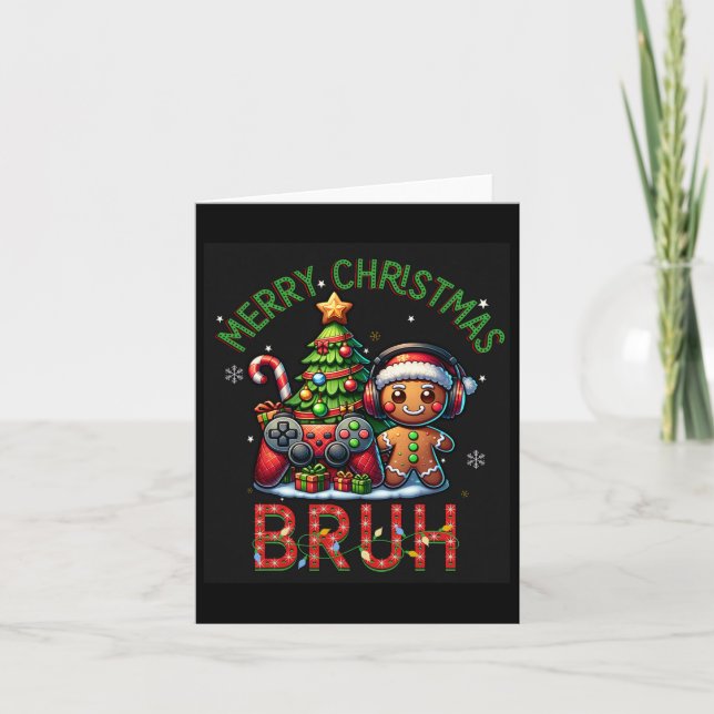 Carte Jeu vidéo de Noël Brut Joyeux Joyeux Noël Bo (Devant)