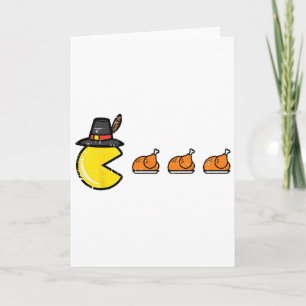 Carte Jeu vidéo de Thanksgiving Manger de la dinde Joueu