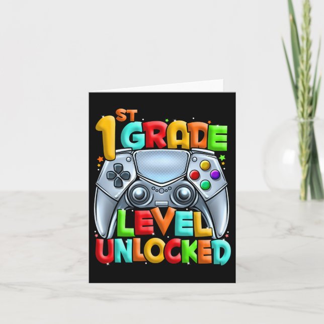 Carte Jeu vidéo déverrouillé de 1ère année Retour à l'éc (Devant)