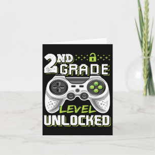 Carte Jeu vidéo déverrouillé de 2e année Retour à l'écol