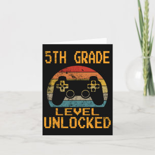 Carte Jeu vidéo déverrouillé de 5e année Retour à l'écol