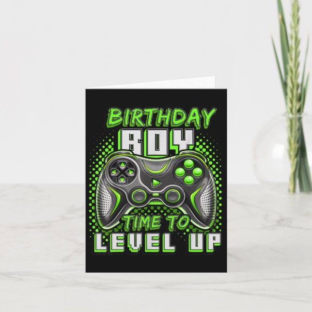 Carte Jeu Vidéo Jeu Anniversaire Fête Garçon (Devant)