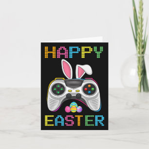 Carte Jeu Vidéo Pâques Bunny Gaming Contrôleur Gamer Bo