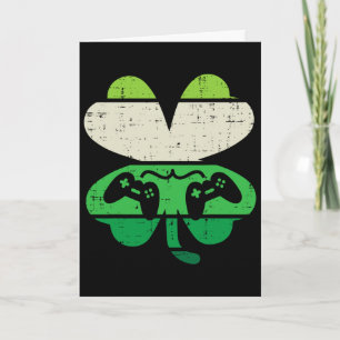 Carte Jeu vidéo Shamrock Rétro Saint-Patrick Garçons Hom