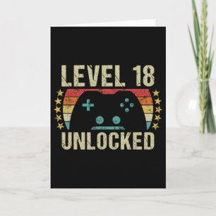 Carte Jeu Vintage 18e anniversaire Cadeau 18 ans Garçon
