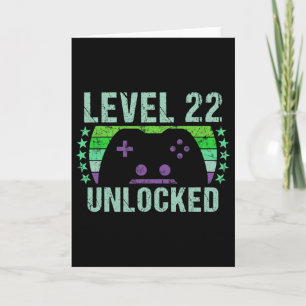 Carte Jeu Vintage 22e anniversaire cadeau garçon 22 ans