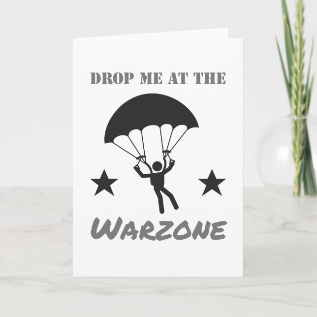 Carte Jeu Warzone Parachute Skydive Gamer (Devant)