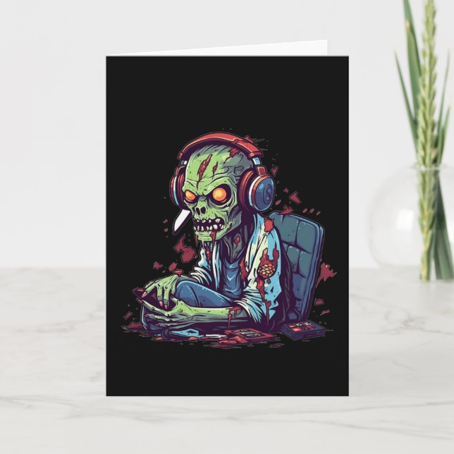 Carte Jeu Zombie Halloween Costume Jeu vidéo jeu C (Devant)