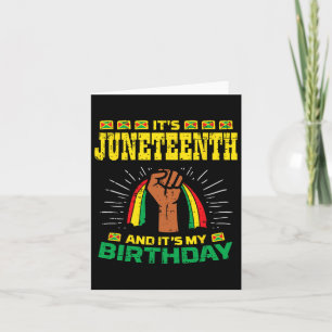 Carte Jeudi 10e anniversaire Africain-Américain Noir Hom