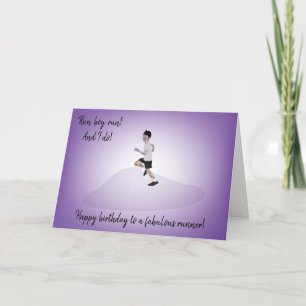 Carte Jeune anniversaire de coureur de garçon