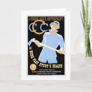 Carte Jeune équipe l'occasion WPA 1941