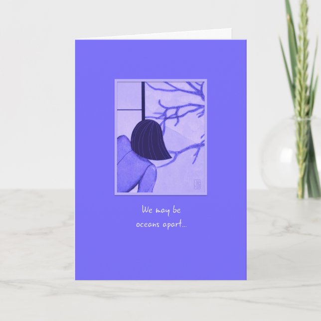 Carte Jeune femme à Shoji Screen Moon Rabbit Card (Devant)