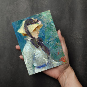 Carte Jeune femme avec un Casquette de paille   Berthe M
