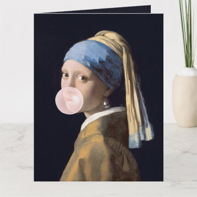 Carte Jeune fille au collier de perles (Devant)
