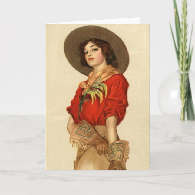 Carte Jeune fille de lasso (Devant)