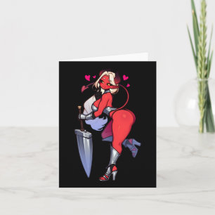 Carte Jeune fille démon au Tiefling séduisante avec Imag