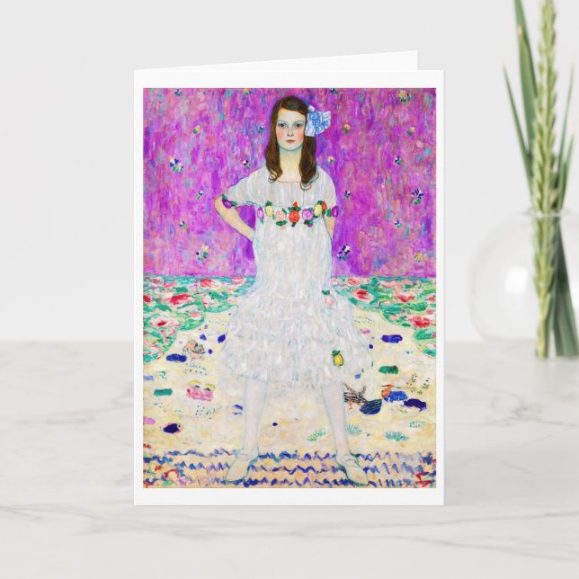 Carte Jeune fille, Gustav Klimt (Devant)