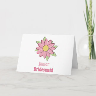 Carte Jeune fille rose Fleur