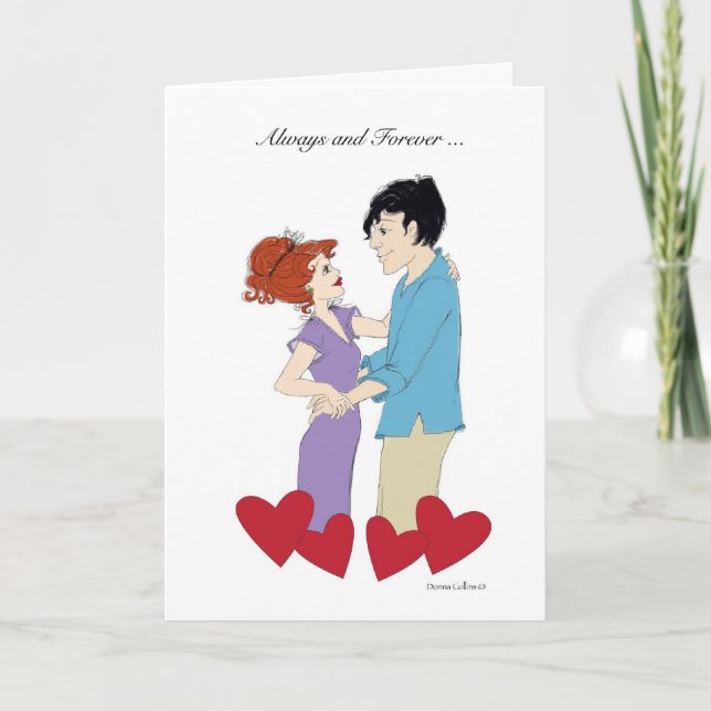 Carte Jeune Valentine Couple (Devant)