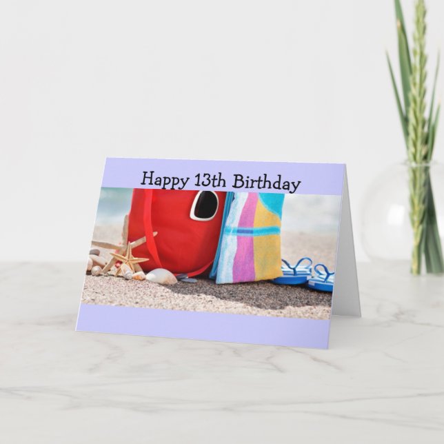 Carte JEUX "13ème" ANNIVERSAIRE À UN NOUVEL ADOLESCENT ! (Devant)