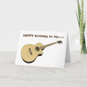 CARTE JEUX ANNIVERSAIRE À MON "GUITARISTE" PRÉFÉRÉ