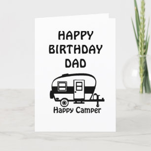 CARTE JEUX ANNIVERSAIRE À MON HEUREUX CAMPER ***DAD***